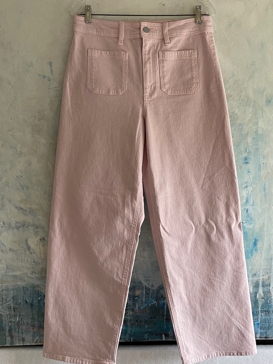 Universal Thread Denim - Pink Wide Leg Sailor Cropped Jeans High Rise Universal Thread Size 8